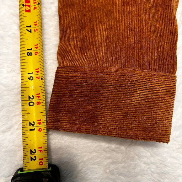 NWT Aeropostale Caramel Cafe Hooded Corduroy Button Up Long Sleeve Shirt Size M - Picture 8 of 8